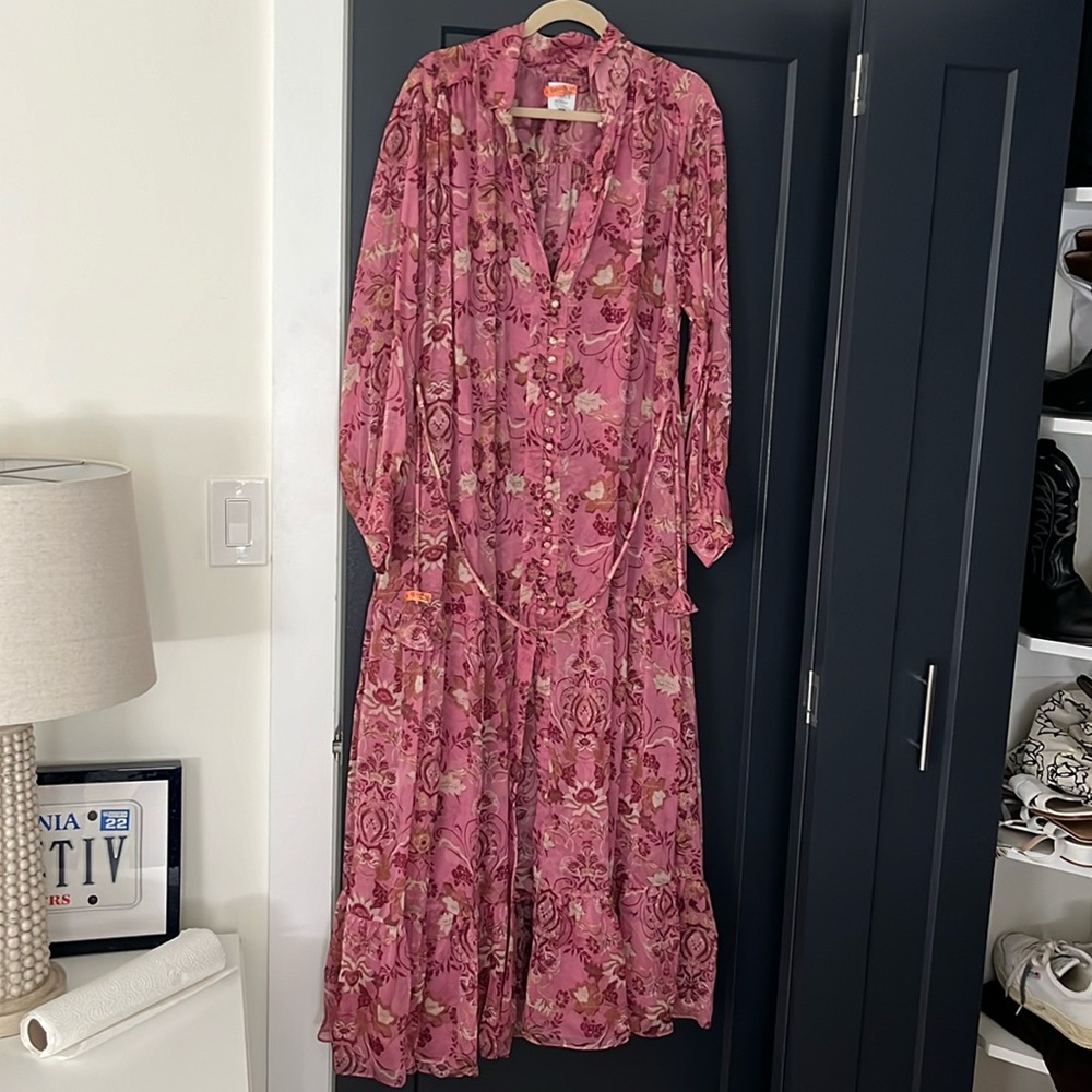 Misa Full Length Dress | Pink Size L